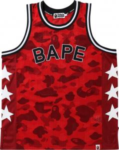Топ BAPE Color Camo Bape Basketball Tank Top 'Red', красный