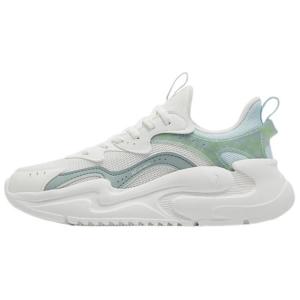 361° Дышащие и износостойкие низкие повседневные туфли женские белые зеленые