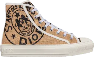 Кроссовки Dior Wmns WalkNDior High Union Print - Raw Beige, коричневый