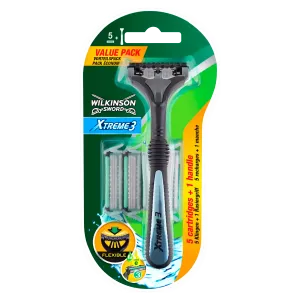 Wilkinson Sword Xtreme3 бритва со сменными картриджами для мужчин, ручка + 5 картриджей