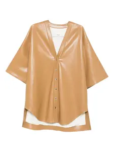 Платье-рубашка на пуговицах Nanushka, нейтральный