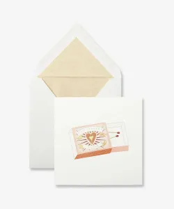 Открытка со спичками ко Дню святого Валентина