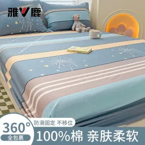 Yalu Простыня на резинке 150х200 см, 100% хлопок, цвет Staring at The Starry Sky