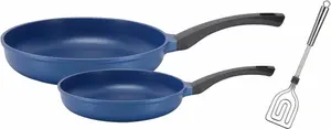 Набор из двух сковород GSW Rainbow с лопаткой, синий