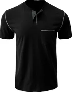 Мужская футболка-поло Henley Casual Slim Fit с коротким рукавом Maiyifu-GJ