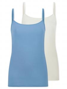 SCHIESSER Майка 'Modal Essentials' в синем, белом