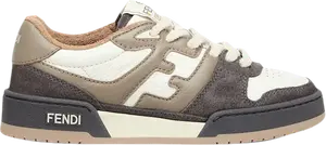 Кроссовки Fendi Wmns FF Mixed Leather Low Dove Grey, серый