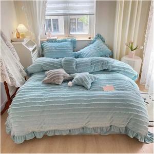 Generic Комплект постельного белья принцесса плюшевый вельветовый флис