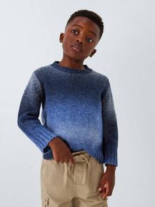 Детский свитер с воротником-гольф и омбре John Lewis, Ombre Blue