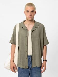 Рубашка на пуговицах Comfort fit VAMOS CLO, зеленый/хаки