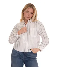 Полосатая хлопковая блузка Weekend Max Mara, белый