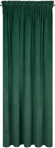 Штора ВИЛЛА темно-зеленая 140х300 см присборенная лента Eurofirany