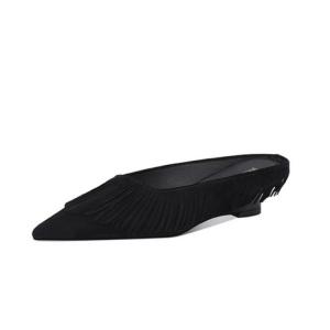 JESSICA SOPHIA Женские противоскользящие устойчивые к истиранию тапочки с закрытым носком на резиновой подошве черные, цвет Black