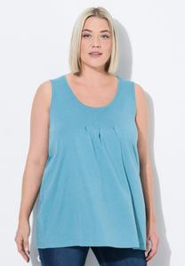 Топ Ulla Popken Top, Pale Petrol/Mottled Light Green