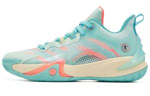 Баскетбольные кроссовки Phantom 6.0, низкие, мужские, цвет Ripple Angel Blue QIAODAN, Green Orange