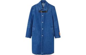 Джинсовое полупальто с логотипом VERSACE, синее