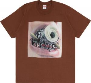 Футболка Supreme Braces Tee 'Brown', коричневый