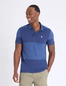 Футболка-поло U.S. Polo Assn White Label Yarn Dye Stripe Jersey, темно-синий