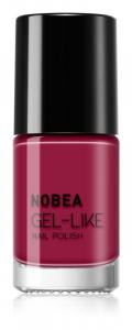Лак для ногтей с гелевым эффектом NOBEA Day-to-Day, оттенок Pomegranate red #N45 6 мл