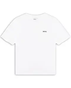 Детская хлопковая футболка BOSS Kidswear, белый