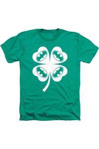 Футболка/футболка Batman Bat Clover для взрослых Heather Gildan, цвет kelly green