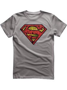 Футболка Superman Mash-Up Shield T-Shirt серого цвета Superman