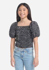 Блуза Abercrombie & Fitch EMERSON PUFF SLEEVE TOP, Anthracite/Dark Blue