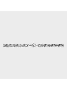 Adeliás Колье унисекс - цепочка «Кингс» из нержавеющей стали, 60 см, серебристый цвет