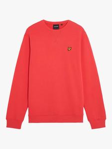 Хлопковая толстовка с круглым вырезом и логотипом Lyle & Scott, цвет Flare Red