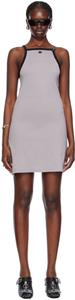 Серое мини-платье с пряжкой Courreges