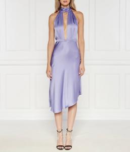 Платье атласное Elisabetta Franchi, фиолетовый