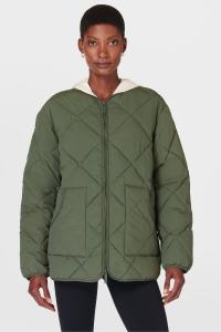 Стеганая куртка для похода Sweaty Betty, зеленый