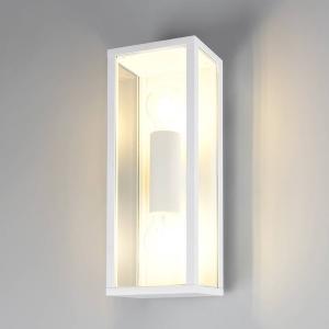 Уличный настенный светильник Trio Garonne, прозрачное стекло / алюминий - количество языков пламени: 2