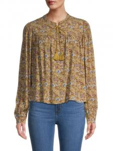 Топ Rebecca Minkoff Maggie с цветочным принтом, золотой / желтый