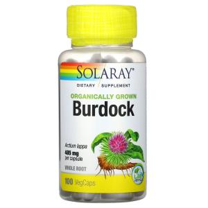 Solaray органически выращенный лопух 485 мг, 100 растительных капсул
