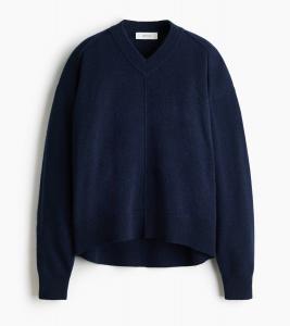 Свитер H&M Cashmere-Blend, темно-синий