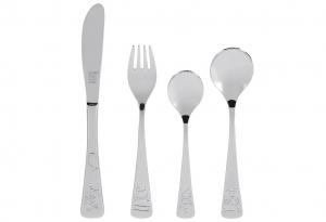 Детские столовые приборы Zwilling Teddy из нержавеющей стали, 4 предмета, серебро