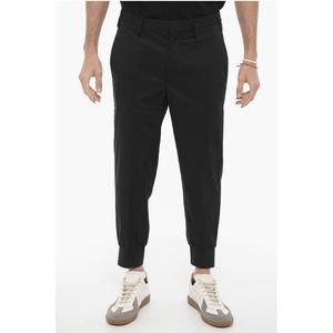 Узкие брюки из эластичного хлопка с низкой посадкой Neil Barrett, Black