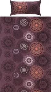 Постельное белье цвета баклажана 1x 135x200 см + 1x 40x80 см Erwin Müller