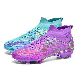 Black-tailed deer Футбольные бутсы Black tailed dele (унисекс) с высоким верхом, цвета морской волны/бело-синий/бело-красный