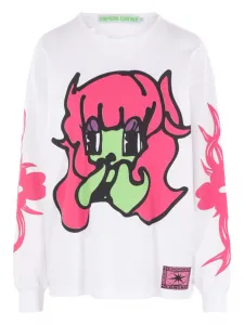 Футболка с длинными рукавами и принтом Chopova Lowena, белый