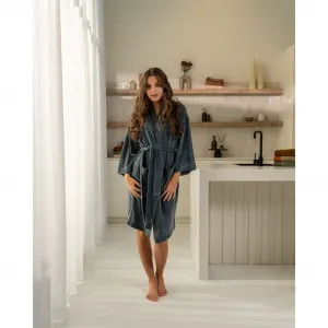 Унисекс-халат Mori, бархатисто мягкий Kayori, Denim