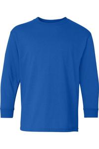 Футболка Gildan Heavy Cotton Youth с длинным рукавом, цвет royal