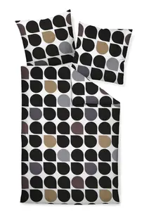 Комплект постельного белья Janine Design Mako-Satin JD 87093, цвет: черный/платина, размер: 135x200 + 80x80 см Original Janine