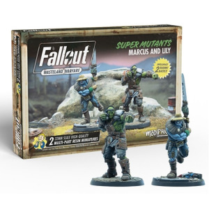 Фигурки Fallout Wasteland Warfare Super Mutants: Marcus And Lily Modiphius