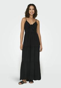 Платье макси GESCHNITTEN RUNDHALS VERSTELLBARE TRÄGER ONLY, черный