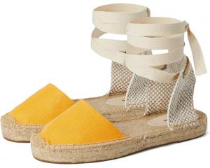 Сандалии Soludos Linen Lauren Lace-up, цвет Poppy Orange