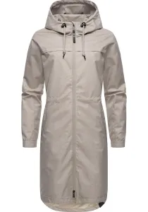 Верхняя куртка Ragwear "Белинка" с капюшоном, стильная длинная и очень легкая переходная куртка, цвет Bone