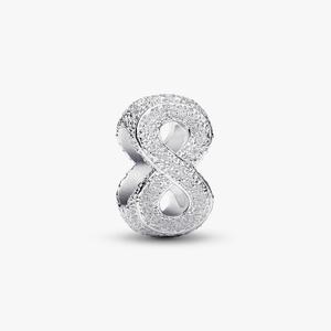 Шарм Pandora Textured Infinity Symbol Mini, серебро