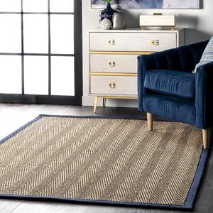 Ковер nuLOOM, 92 x 153 см, Larnaca Seagrass Herringbone для дома и улицы, Navy